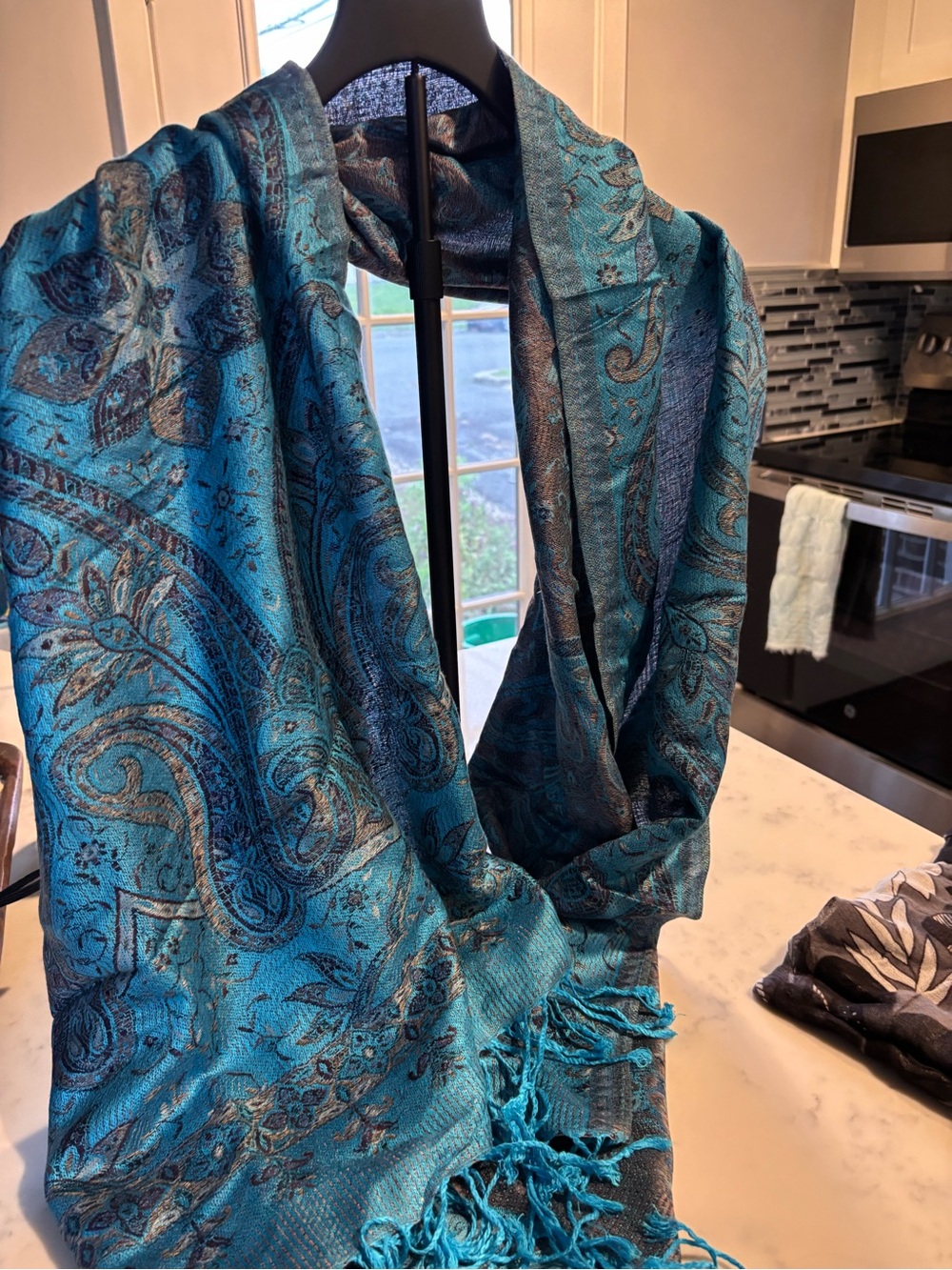 Turquoise Paisley Women's Wrap